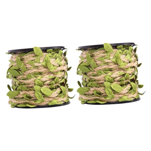 ULTECHNOVO 2 Rollen DIY Künstliche Hanfschnur mit Grünen Blättern Reißfeste Wasserfeste Dekorationsschnur für Wand Hochzeit Geschenkverpackung Basteln und Dekoration ULTECHNOVO 2 Rollen DIY Künstliche Hanfschnur mit Grünen Blättern Reißfeste Wasserfeste Dekorationsschnur für Wand Hochzeit Geschenkverpackung Basteln und Dekoration von ULTECHNOVO
