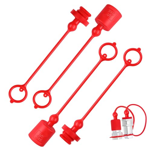 ULTECHNOVO 2 Sätze Hydraulikschlauch Schutzkappen und Stopfen Hydraulische Schnellkupplungsabdeckungen Ölbeständig Uv-resistent Elastisch Einfache Montage Männliche und Weibliche von ULTECHNOVO