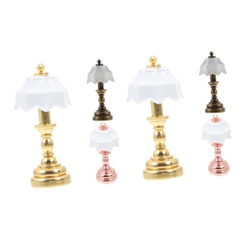 ULTECHNOVO 2 Sätze Mini-schreibtischlampenmodell Warmes Licht Minimalistisch Lichter Led Usb-schreibtischlampe Mini-hauslampe Weiß Tisch Klein Miniaturen Für Metall 3 Stück * 2 von ULTECHNOVO