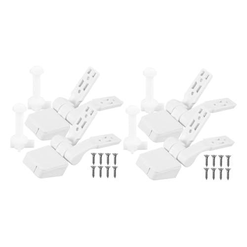 ULTECHNOVO 2 Sätze Weißes Kunststoff Wc-sitz Scharnier Ersatz mit Schrauben Muttern Toilette Sitzhalterung Reparatur Befestigungs Montagesatz für Standard Wc Sitze von ULTECHNOVO