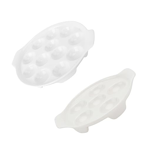 ULTECHNOVO 2 Stück Backplatten mit Griff Keramische Schneckenbackformen Hitzebeständige Servierplatte für Escargots für Ofen Küche von ULTECHNOVO