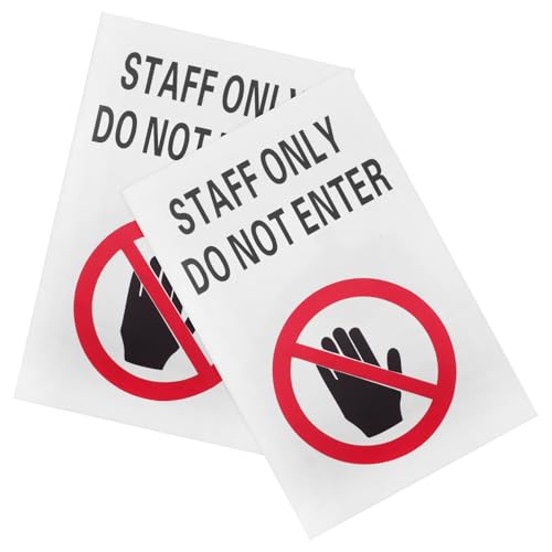 ULTECHNOVO 2 Stück Einfahrt Verboten Schild Verkehrskegel Warnschilder Sicherheitswarnschild Betreten Verboten Straße Gesperrt Schild Warnschild Aufkleber von ULTECHNOVO