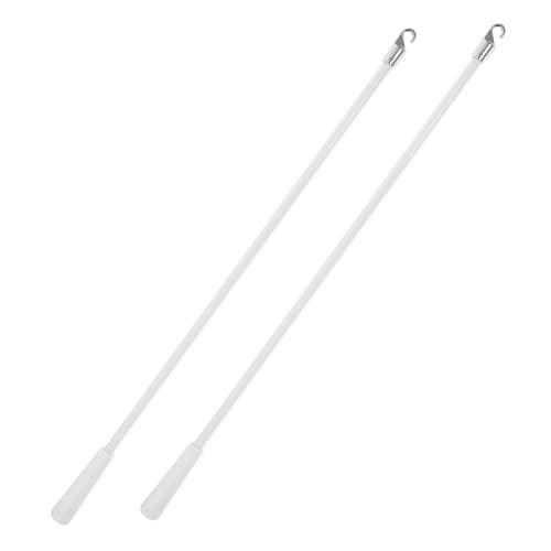 ULTECHNOVO 2 Stück Ersatzstangen für Jalousien aus Fiberglas mit Haken Langlebige Bedienstäbe für Senkrechte Fensterrollos Einfache Handhabung Robust und Kratzfest Passend für Weiße von ULTECHNOVO