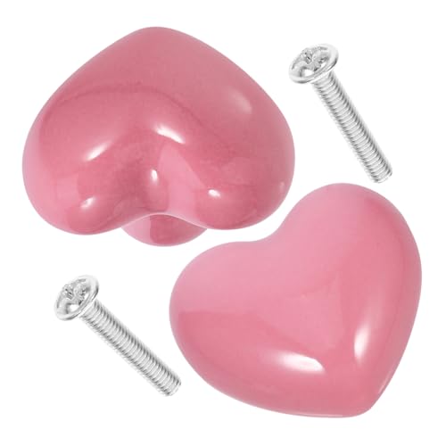 ULTECHNOVO 2 Stück Herzförmige Keramik Schubladenknöpfe Rosa Dekorative Möbelgriffe für Schränke und Kommoden Installieren für Kinderzimmer und Küchen ULTECHNOVO 2 Stück Herzförmige Keramik Schubladenknöpfe Rosa Dekorative Möbelgriffe für Schränke und Kommoden Installieren für Kinderzimmer und Küchen von ULTECHNOVO