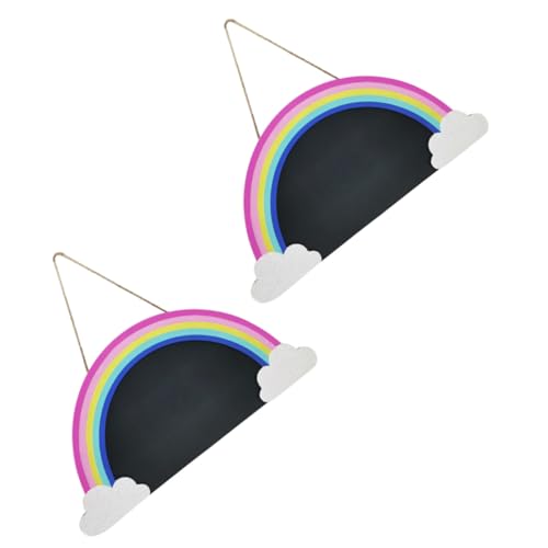 ULTECHNOVO 2 Stück Kreatives Regenbogen holzschild Message Board Kleines DIY Türschild aus Robustem Holz Leichte Tragbare Kreidetafel für Persönliche Nachrichten und Dekoration ULTECHNOVO 2 Stück Kreatives Regenbogen holzschild Message Board Kleines DIY Türschild aus Robustem Holz Leichte Tragbare Kreidetafel für Persönliche Nachrichten und Dekoration von ULTECHNOVO