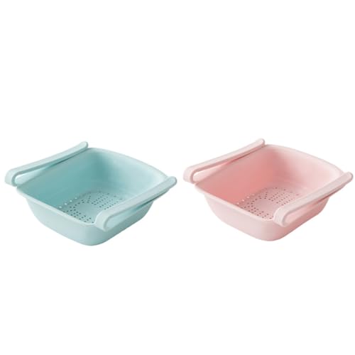 ULTECHNOVO 2 Stück Küchen Drainagekorb aus Kunststoff Obst und Gemüsewaschkorb Mehrzweck Abflussbecken für Effektive Entwässerung und Aufbewahrung ULTECHNOVO 2 Stück Küchen Drainagekorb aus Kunststoff Obst und Gemüsewaschkorb Mehrzweck Abflussbecken für Effektive Entwässerung und Aufbewahrung von ULTECHNOVO