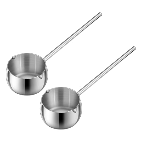 ULTECHNOVO 2 Stück Mini Butterwärmer aus Edelstahl Kompakter Öl Butterschmelztopf mit Ausgießer Hitzebeständig und Korrosionsbeständig für Saucen Schokolade und Spaghettiöl ULTECHNOVO 2 Stück Mini Butterwärmer aus Edelstahl Kompakter Öl Butterschmelztopf mit Ausgießer Hitzebeständig und Korrosionsbeständig für Saucen Schokolade und Spaghettiöl von ULTECHNOVO