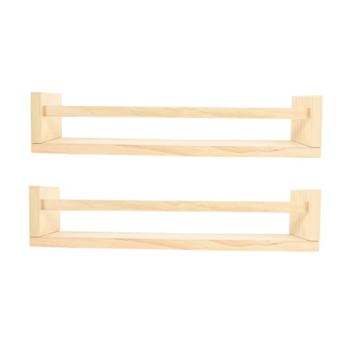 ULTECHNOVO 2 Stück Rustikale Holz Wandregale Schwebende Wandboards mit Großer Kapazität Einfach zu Montieren Vielseitig als Schlafzimmer Küchen und Badezimmerablage Natürliche Verarbeitung von ULTECHNOVO