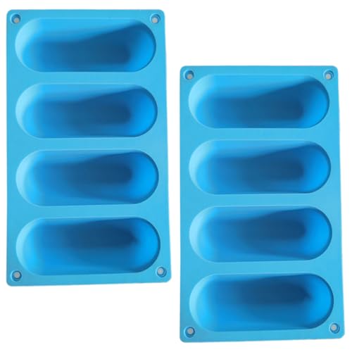 ULTECHNOVO 2 Stück Silikon Hot Dog Brötchen Backform Antihaft Wurstform für Diy Hot Dogs Backen Hitzebeständig für Gesunde Snacks und Catering von ULTECHNOVO