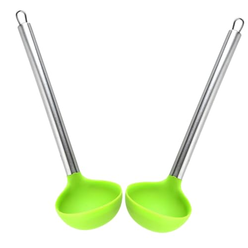 ULTECHNOVO 2 Stück Silikon Suppenkellen mit Edelstahlgriff Hitzebeständige Kochlöffel für Suppen und Eintöpfe Leicht und Ergonomisch Spülmaschinenfest für Küche ULTECHNOVO 2 Stück Silikon Suppenkellen mit Edelstahlgriff Hitzebeständige Kochlöffel für Suppen und Eintöpfe Leicht und Ergonomisch Spülmaschinenfest für Küche von ULTECHNOVO
