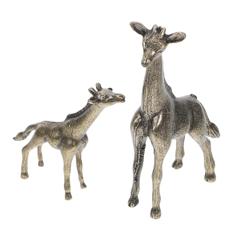 ULTECHNOVO 2 Stück Teiliges Messing Giraffen Dekor Mutter und Sohn Figur Tier Skulptur Kleine Tierornamente Tischdeko für Wohnzimmer Büro Bücherregal ULTECHNOVO 2 Stück Teiliges Messing Giraffen Dekor Mutter und Sohn Figur Tier Skulptur Kleine Tierornamente Tischdeko für Wohnzimmer Büro Bücherregal von ULTECHNOVO