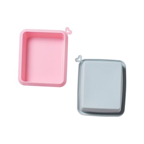 ULTECHNOVO 2 Stück Teiliges Silikon Backform Antihaftbeschichtet Rechteckige Kuchenform für DIY Backen Hitzebeständig Wiederverwendbar Geeignet für Ofen Mikrowelle Gefrierschrank Haushalts von ULTECHNOVO