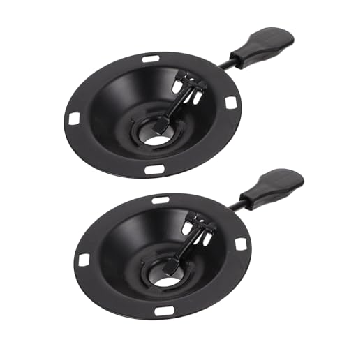 ULTECHNOVO 2 Stück Teiliges Stuhlgestell Rundes Drehplatten Stabile Bürostuhl untergestell Ersatzteile Einfache Montage Leichtes Design Schwarz Kompatibel mit Drehstuhl Zubehör von ULTECHNOVO