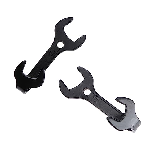ULTECHNOVO 2 Stück Teiliges Vintage Wandhaken aus Robustem Multifunktionale Garderobenhaken im Amerikanischen Industriestil für Jacken Handtücher Kleidung Einfache Wandmontage Schwarz von ULTECHNOVO