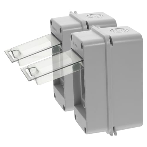 ULTECHNOVO 2 Stück Verteilerschutzbox Wetterfeste Elektronikbox mit Fenster für Stromverteilung Geeignet für Innen und Außenanwendungen aus Robustem und PC Gefertigt von ULTECHNOVO