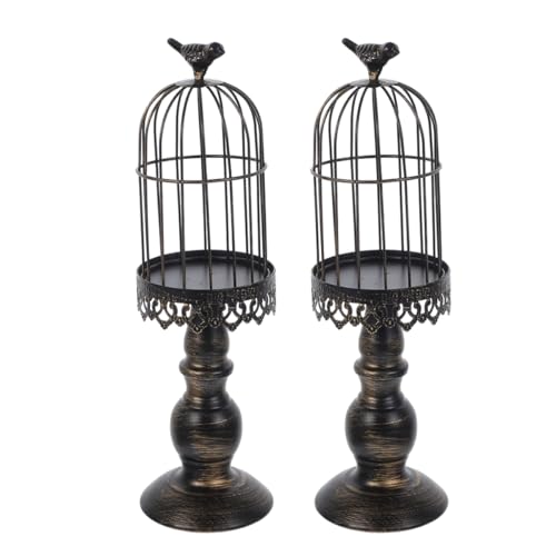 ULTECHNOVO 2 Stück Vogelkäfig Kerzenhalter Led Klein Rustikal Flammenlos Tisch Retro Goldener Kerzenhalter Inhaber Von Candlestick Teelichthalter Black Metall ULTECHNOVO 2 Stück Vogelkäfig Kerzenhalter Led Klein Rustikal Flammenlos Tisch Retro Goldener Kerzenhalter Inhaber Von Candlestick Teelichthalter Black Metall von ULTECHNOVO