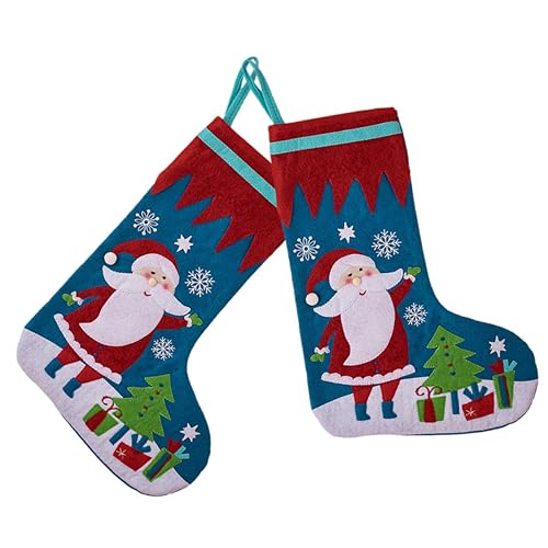ULTECHNOVO 2 Stück Weihnachtssocken Aufhängen Weihnachtsstrumpf Geschenkbeutel Weihnachtsdeko Klassisch Rot Blau für Kamin Fenster Baum Party ULTECHNOVO 2 Stück Weihnachtssocken Aufhängen Weihnachtsstrumpf Geschenkbeutel Weihnachtsdeko Klassisch Rot Blau für Kamin Fenster Baum Party von ULTECHNOVO