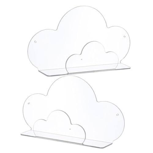 ULTECHNOVO 2 Stück Wolkenförmiges Wandregal für Badezimmer und Wohnzimmer Transparentes Schwimmregal zur Aufbewahrung für Kleine Gegenstände Sicher und ULTECHNOVO 2 Stück Wolkenförmiges Wandregal für Badezimmer und Wohnzimmer Transparentes Schwimmregal zur Aufbewahrung für Kleine Gegenstände Sicher und von ULTECHNOVO