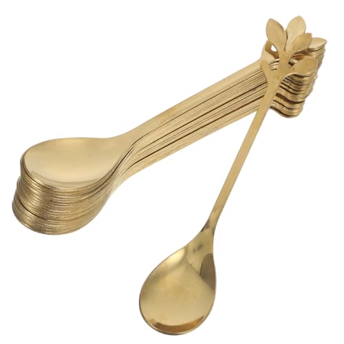 ULTECHNOVO 20 Stück Teiliges Set Kaffeelöffel mit Goldenen Blättern Mini Demitasse Löffel für Kaffee Tee Desserts und Gewürze Elegantes Design für Vielseitige Verwendung ULTECHNOVO 20 Stück Teiliges Set Kaffeelöffel mit Goldenen Blättern Mini Demitasse Löffel für Kaffee Tee Desserts und Gewürze Elegantes Design für Vielseitige Verwendung von ULTECHNOVO