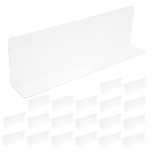 ULTECHNOVO 20 Stück Teiliges Set Transparenter Förmiger Regaltrenner aus PVC Regaltrennwände für Küche Schrank und Einzelhandel Einfache Installation Hohe und Stabilität von ULTECHNOVO