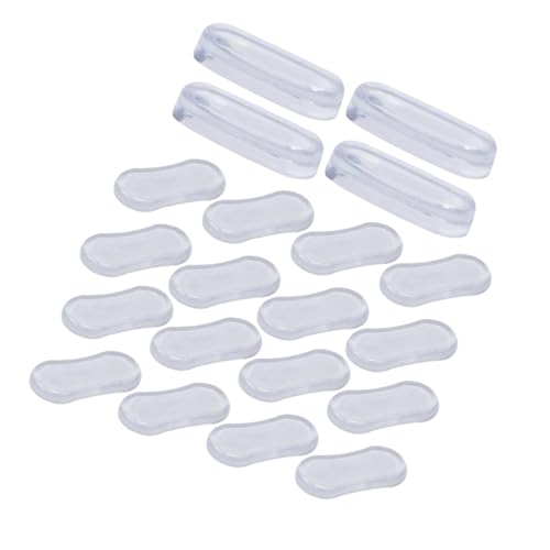 ULTECHNOVO 20 Stück Toilettendeckel Kleberpolster Stoßstangenpolster für Toilettensitze Silikon -Stoßfängerpolster weiche Toilettensitzauflage Toilettensitzschutz Kieselgel Transparent von ULTECHNOVO