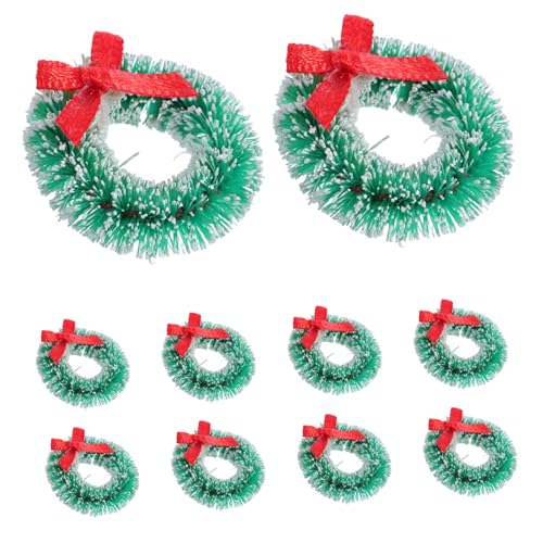 ULTECHNOVO 24 Stück Teiliges Mini mit Schleife Künstliche Grüne Girlande für Winterdekoration Festliche Tisch Türrahmenverzierung zur Weihnachts Neujahrszeit von ULTECHNOVO