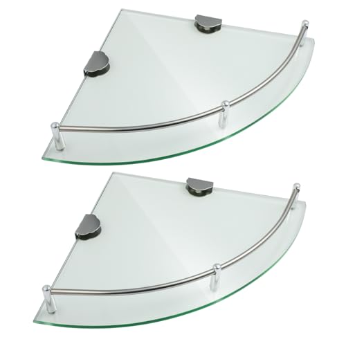 ULTECHNOVO 2Stücke Wandmontierte Eckregale Hochstabil Platzsparendes Design für Badezimmer Duschgel und Shampoo Halterung Stilvolle Aufbewahrungslösung von ULTECHNOVO
