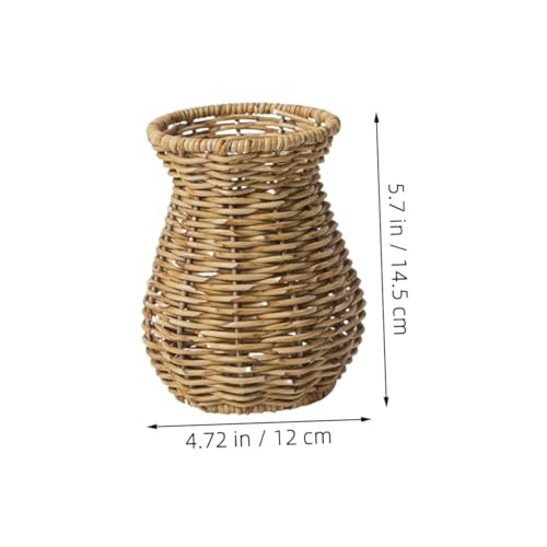 ULTECHNOVO 2stücke Geflochtene Blumenvase Aus Kunststoff Rustikale Bauernhaus-deko Für Zuhause Wohnzimmer Schlafzimmer Tischdekoration Kleine Vase Handgewebt ULTECHNOVO 2stücke Geflochtene Blumenvase Aus Kunststoff Rustikale Bauernhaus-deko Für Zuhause Wohnzimmer Schlafzimmer Tischdekoration Kleine Vase Handgewebt von ULTECHNOVO