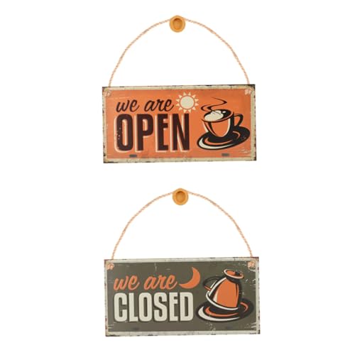 ULTECHNOVO 2stücke Holz Türschild Kaffee Schild Hängendes Handwerk Platte Dekoration Für Bar Oder Zuhause Mit Aufhängeseil Vintage Design von ULTECHNOVO