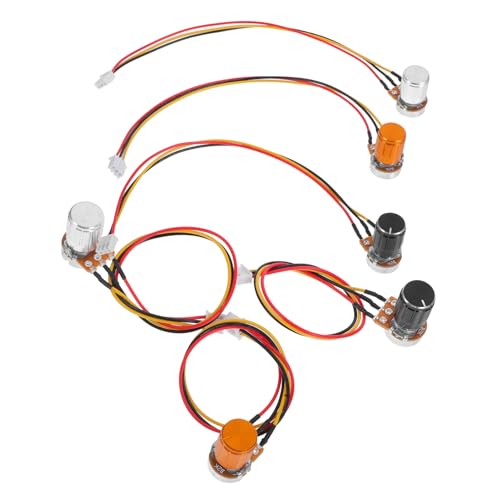 ULTECHNOVO 3 Satz Knopfpotentiometer variabler Widerstand digitaler Encoder Kommunikationskabel Datenkabel einstellbares Potentiometer Kohlefilm-Potentiometer Kabelbaum Eisen Zufällige Farbe von ULTECHNOVO