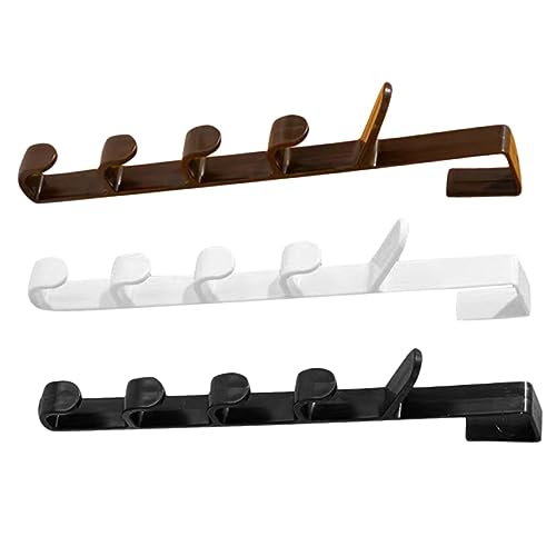 ULTECHNOVO 3 Stück Japanische Türhaken ohne Bohren Multifunktionale Türgarderobe Braun Platzsparender Over The Door Kleider und Handtuchhaken für Haushalt und Flur von ULTECHNOVO