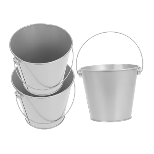 ULTECHNOVO 3 Stück Mini Eimer mit Griffen Dekorative Metalleimer für Sukkulenten Hochzeitsdekoration Partybehälter Vielseitige Aufbewahrungslösungen Silberfarben ULTECHNOVO 3 Stück Mini Eimer mit Griffen Dekorative Metalleimer für Sukkulenten Hochzeitsdekoration Partybehälter Vielseitige Aufbewahrungslösungen Silberfarben von ULTECHNOVO