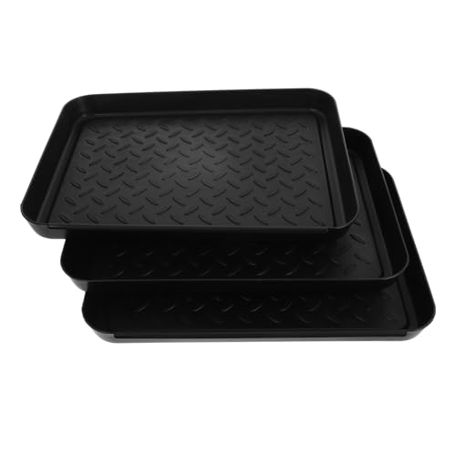 ULTECHNOVO 3stücke Schuhablage Aus Kunststoff Für Schuhe Und Stiefel Innenbereich Lagerung Tablett Einfach Zu Reinigen Platzieren Passend Für Jeden Raum von ULTECHNOVO