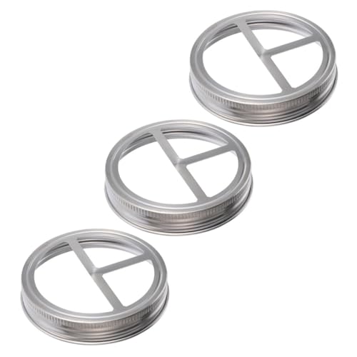 ULTECHNOVO 3 Stück Teiliges Set Zahnbürstenhalter Deckel für Einmachgläser Wiederverwendbare Rostfreie Abdeckungen mit Kreativer Aufbewahrungslösung für Badezimmer und Küche ULTECHNOVO 3 Stück Teiliges Set Zahnbürstenhalter Deckel für Einmachgläser Wiederverwendbare Rostfreie Abdeckungen mit Kreativer Aufbewahrungslösung für Badezimmer und Küche von ULTECHNOVO