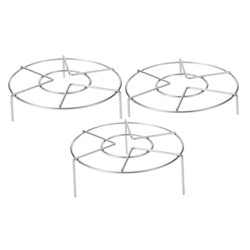ULTECHNOVO 3 Stück Teiliges Steamer Rack mit Variablen Beinlängen Robustes Dampfgargerät für Vielseitiges Kochen Kompatibel mit Schnellkochtopf und Topf zum Dämpfen von Fisch Gemüse und von ULTECHNOVO