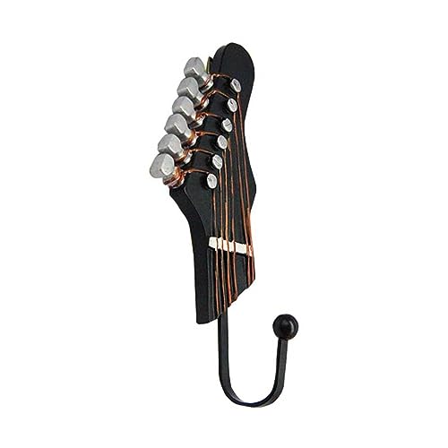 ULTECHNOVO 3 Stück Vintage Gitarren Wandhaken Teiliges Set aus Robustem Resin für Schlafzimmer und Wohnzimmer Dekorative Garderobenhaken für Hüte Jacken Schlüssel und Schals von ULTECHNOVO