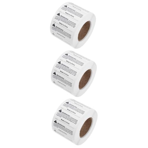 ULTECHNOVO 3000 STK Erstickungswarnschild Etiketten Erstickungswarnbänder Warnsignale Selbstklebendes Erstickungsschild Erstickungsetikett Verpackungstüten Warnschild Aufkleber von ULTECHNOVO