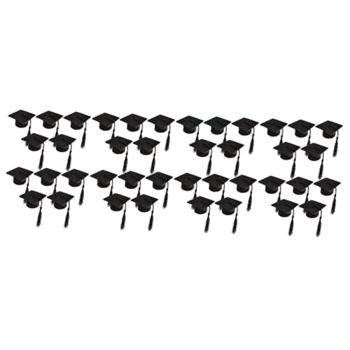 ULTECHNOVO 4 Sätze Doktorhutdekoration Mini-doktorhut-topper Cupcake-topper Mit Abschlusskappe Led Mini-abschlusskappen Zum Basteln Grad-cap-flaschenaufsatz Vlies 10 Stück * 4 von ULTECHNOVO