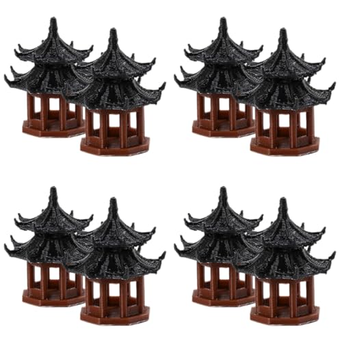 ULTECHNOVO 4 Sätze Gartendekor Aquarium Dekorationen Klein Wasser Terrarium Mini-pagode Miniatur-pavillonmodell Tischdekoration Pavillon-Ornament Plastik Black 2 Stücke * 4 ULTECHNOVO 4 Sätze Gartendekor Aquarium Dekorationen Klein Wasser Terrarium Mini-pagode Miniatur-pavillonmodell Tischdekoration Pavillon-Ornament Plastik Black 2 Stücke * 4 von ULTECHNOVO