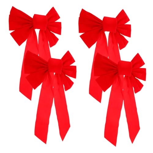 ULTECHNOVO 4 Stck Weihnachtsschleifen aus Festliche Lint Bowknot Dekoration für Weihnachtsbaum Stuhlschleifen und Wunderschöne Deko für Weihnachtsfeiern und Partys ULTECHNOVO 4 Stck Weihnachtsschleifen aus Festliche Lint Bowknot Dekoration für Weihnachtsbaum Stuhlschleifen und Wunderschöne Deko für Weihnachtsfeiern und Partys von ULTECHNOVO
