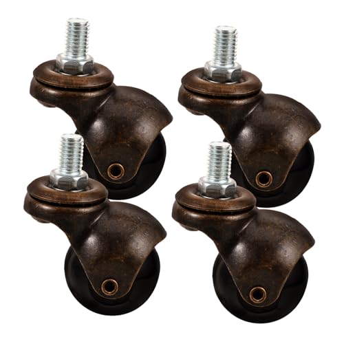ULTECHNOVO 4 Stück Bürostuhlrollen mit Gewindebolzen Stabile Kugelrollen für Drehstuhl und Schreibtischstuhl Leise Kratzfrei Geeignet für Parkett und Teppich von ULTECHNOVO