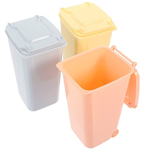 ULTECHNOVO 4 Stück Kleiner Mülleimer mit Deckel Kleiner Abfalleimer für Schreibtisch Büro Zuhause Dekorativer Stifte Organizer im Muschelschalen Design von ULTECHNOVO