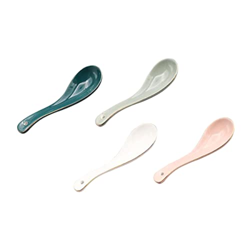 ULTECHNOVO 4 Stück Keramik suppelöffel Goldfarbenem Rand Bunte Kleine Löffel für Reis und Suppe Spülmaschinenfest Stilvolle Küchenutensilien für Haushalt und Restaurant ULTECHNOVO 4 Stück Keramik suppelöffel Goldfarbenem Rand Bunte Kleine Löffel für Reis und Suppe Spülmaschinenfest Stilvolle Küchenutensilien für Haushalt und Restaurant von ULTECHNOVO