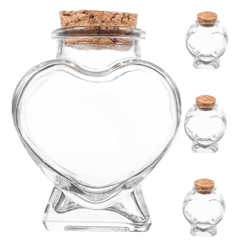 ULTECHNOVO 4 Stück Kleine Herzförmige Glasflaschen mit Holz korken Dekorative Leere Gläser als Wunschflaschen Aufbewahrungsbehälter und DIY Candy Jars Vielseitige Glasbehälter für ULTECHNOVO 4 Stück Kleine Herzförmige Glasflaschen mit Holz korken Dekorative Leere Gläser als Wunschflaschen Aufbewahrungsbehälter und DIY Candy Jars Vielseitige Glasbehälter für von ULTECHNOVO