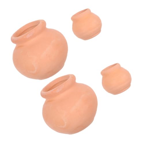 ULTECHNOVO 4stücke Teiliges Mini Keramik Blumentöpfe Niedliche Pflanzgefäße Für Sukkulenten Und Kleine Pflanzen Für Schreibtisch Regale Und Fensterbänke Platzsparend Und Einfach Der von ULTECHNOVO