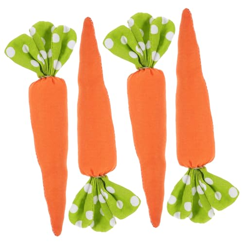 ULTECHNOVO 4 Stück Ostern Deko Stoffkarotten Realistische Handgefertigte Karotten Deko für Tabletts und Bürodekoration Detailreiche Gemüse Attrappen aus Textil Orange ULTECHNOVO 4 Stück Ostern Deko Stoffkarotten Realistische Handgefertigte Karotten Deko für Tabletts und Bürodekoration Detailreiche Gemüse Attrappen aus Textil Orange von ULTECHNOVO