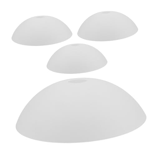 ULTECHNOVO 4 Stück PVC Lampenschirme Halbrund Cremeweiß Leichte Langlebige Ersatz-lampenschirme für Steh Tischlampen Wohnzimmer Schlafzimmer Moderne Beleuchtung von ULTECHNOVO