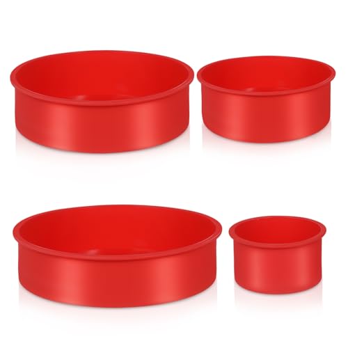 ULTECHNOVO 4 Stück Runde Silikon Kuchenformen Teiliges Verschiedenen für Schichtkuchen Käsekuchen mit Antihaftbeschichteter Oberfläche Temperaturbeständig und Vielseitig Einsetzbar ULTECHNOVO 4 Stück Runde Silikon Kuchenformen Teiliges Verschiedenen für Schichtkuchen Käsekuchen mit Antihaftbeschichteter Oberfläche Temperaturbeständig und Vielseitig Einsetzbar von ULTECHNOVO