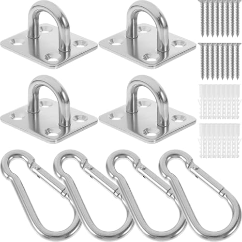 ULTECHNOVO 4 Stück Teiliges Deckenhaken aus Edelstahl Korrosionsbeständig und Rostfrei Schwerlastfähiger Aufhänger mit Schlaufe für Schaukel Vielseitig Einsetzbar in Schlafzimmer Bad Küche ULTECHNOVO 4 Stück Teiliges Deckenhaken aus Edelstahl Korrosionsbeständig und Rostfrei Schwerlastfähiger Aufhänger mit Schlaufe für Schaukel Vielseitig Einsetzbar in Schlafzimmer Bad Küche von ULTECHNOVO