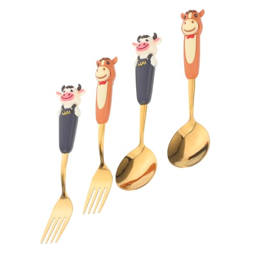ULTECHNOVO 4 Stück Teiliges Edelstahl Besteckset für Niedlichen Cartoon-tiermotiven Sicher und Komfortabel für Dessert Salat und Kuchen Rostfrei und Langlebig Praktisches für Familie und ULTECHNOVO 4 Stück Teiliges Edelstahl Besteckset für Niedlichen Cartoon-tiermotiven Sicher und Komfortabel für Dessert Salat und Kuchen Rostfrei und Langlebig Praktisches für Familie und von ULTECHNOVO